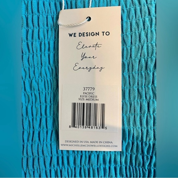 Michelle McDowell Elyse Dress Ruffle Cap Sleeve in Pacific Color Size Medium NWT - Picture 8 of 10